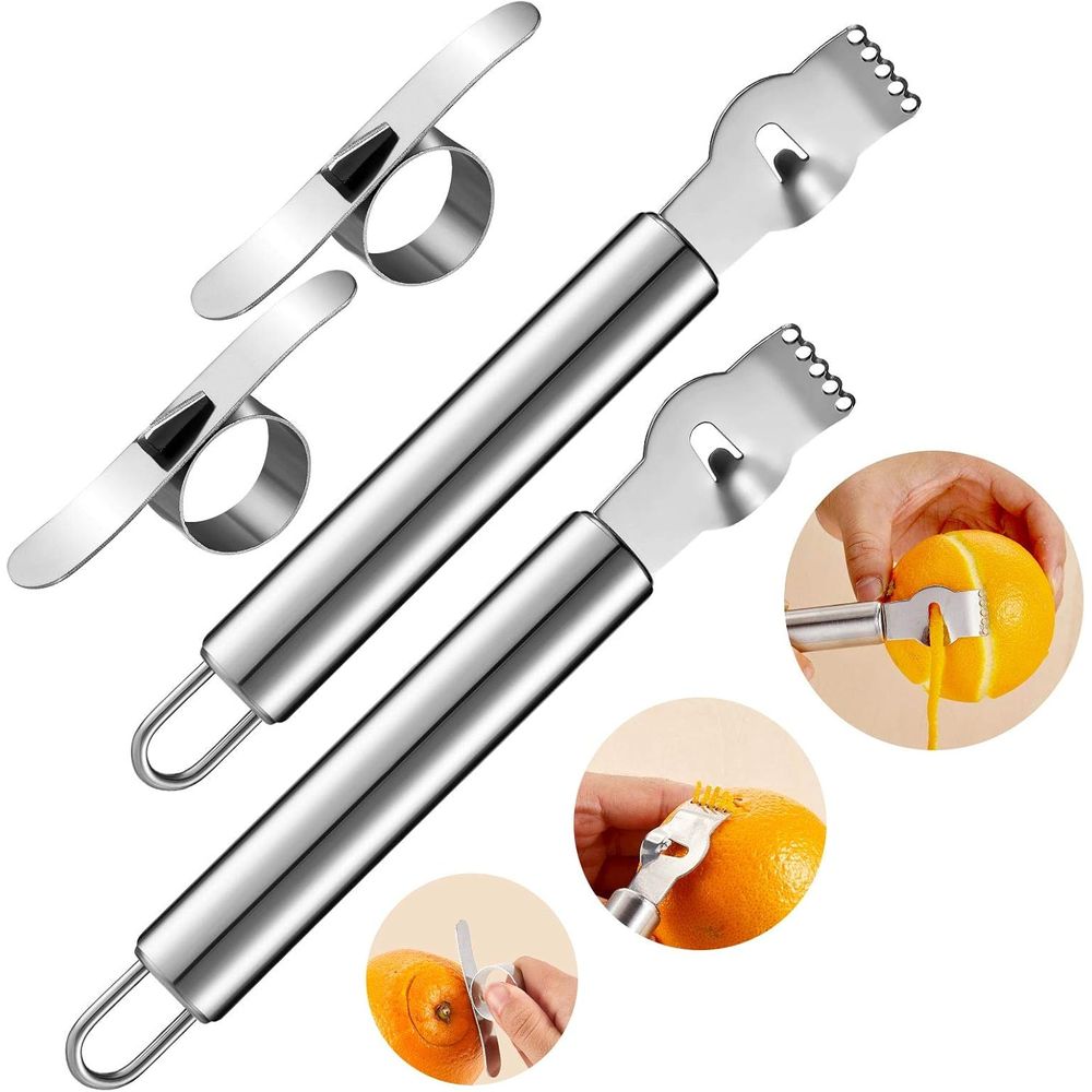 Peeler Channel Knife - 4-częściowy zestaw do obierania i tarczowania