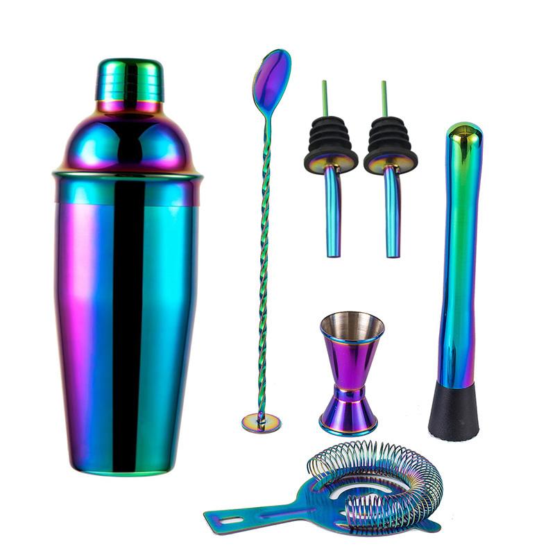 Boston Shaker Set - 5/7 sztuk Rainbow Shaker do koktajli