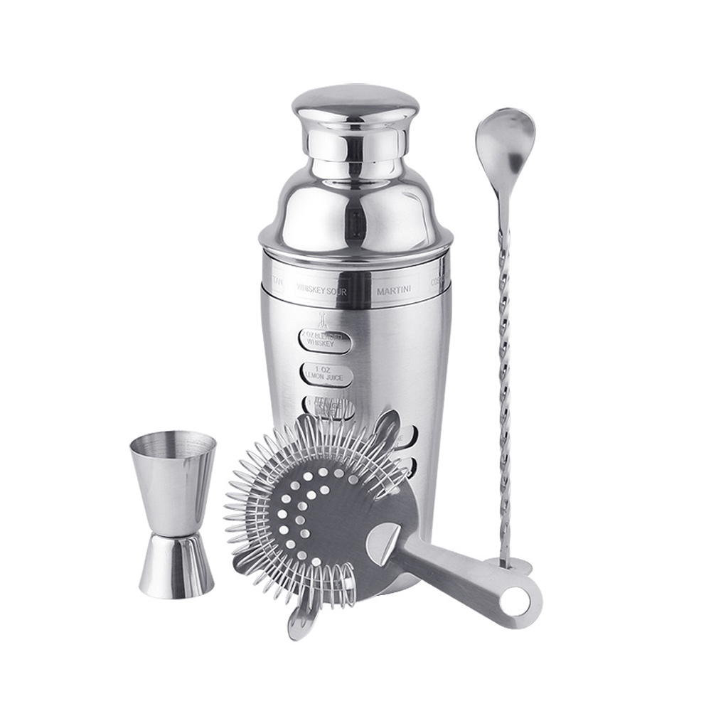 Boston Shaker Set - Zestaw Boston Shaker 4-częściowy, Profesjonalny zestaw
