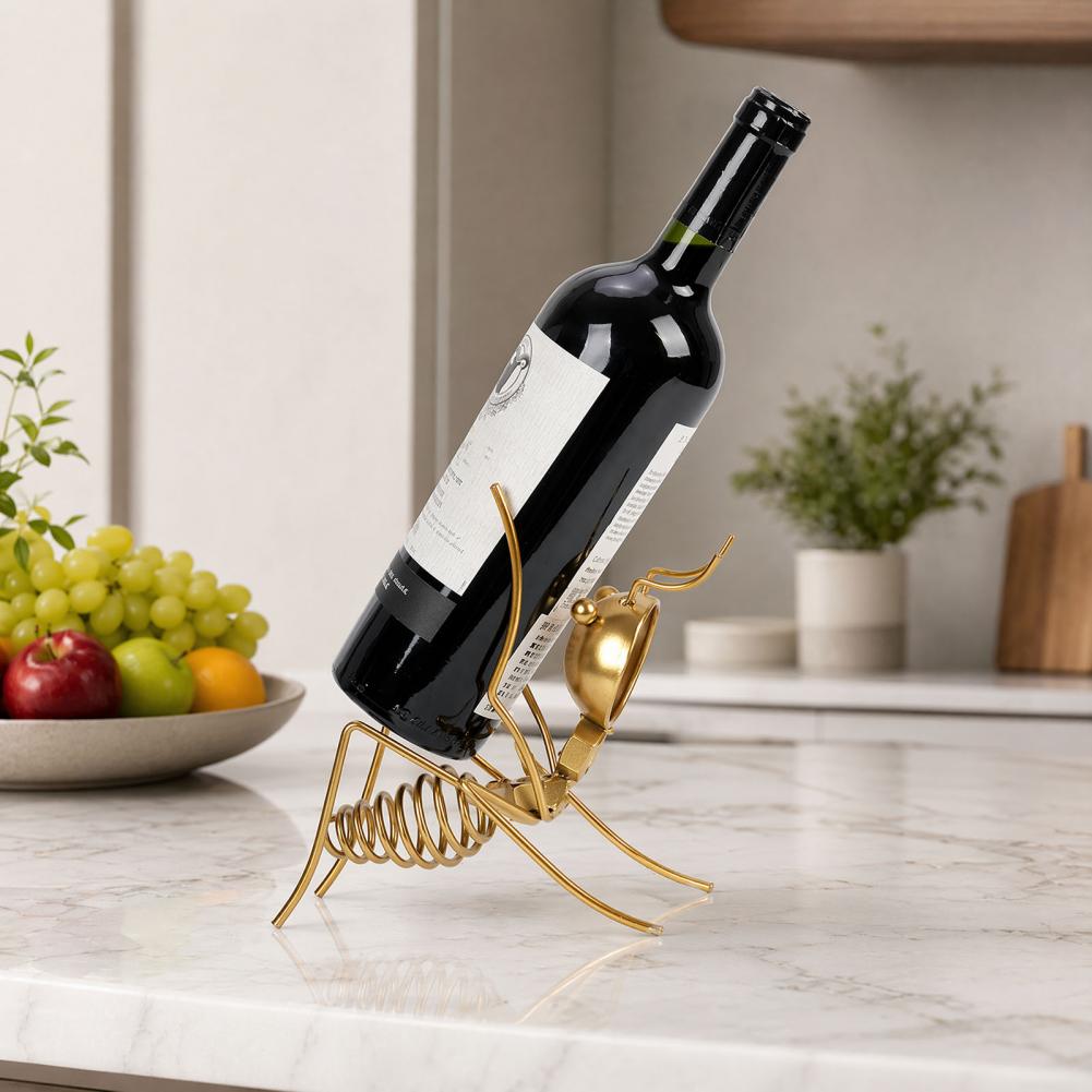 Home Bar Stand - Solidny Metalowy Stojak na Wino Unikalny