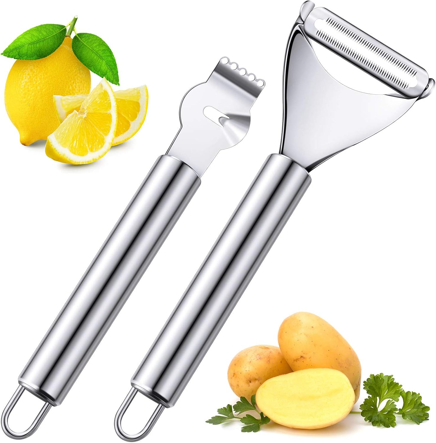Peeler Channel Knife - 2 sztuki obieraków do cytryn i