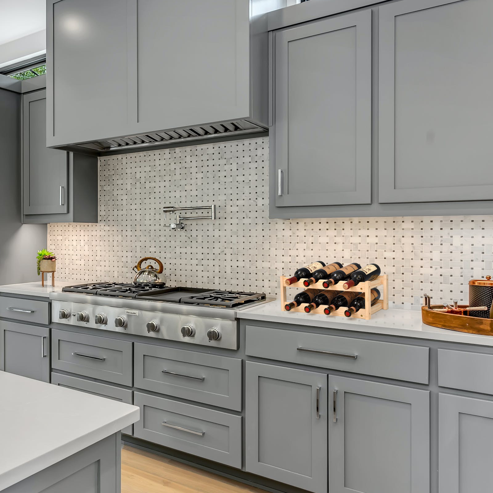 Drewniany dwupoziomowy stojak  – Home Bar Stand recenzja i cena