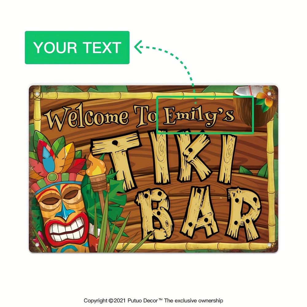 Personalizowany szyld Tiki Bar – Home Bar And Restaurant recenzja i cena